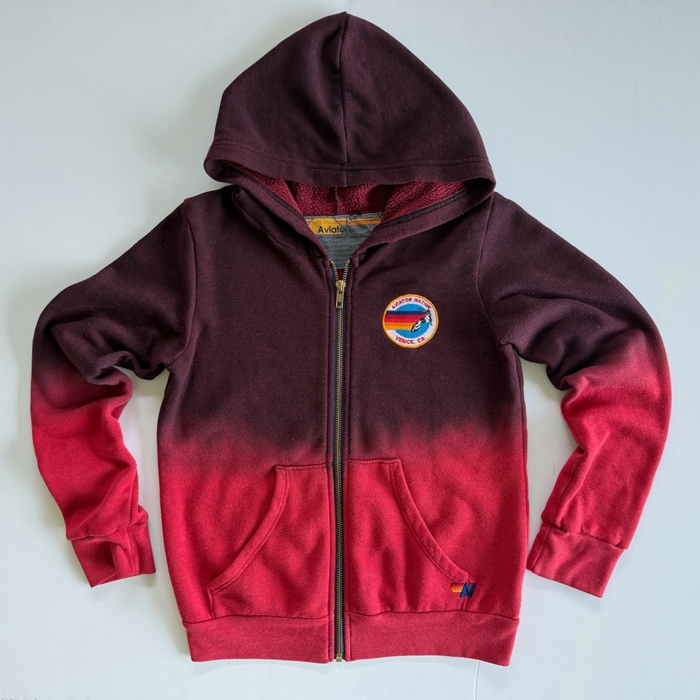 Aviator Nation hoodie burgundy to Red 
Kids size 12